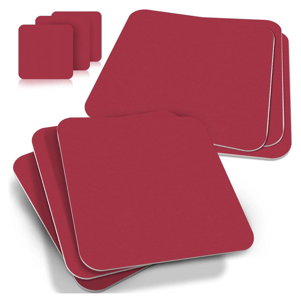 50 Bierdeckel blanko eckig, Beere Rosa Violett, Moderne Produktbild 