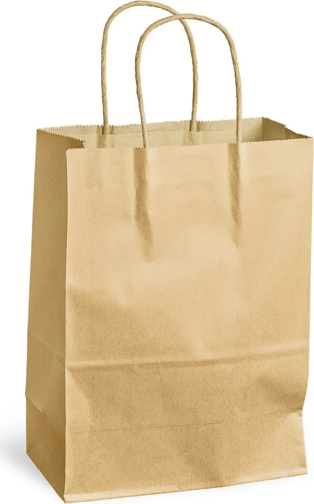Sac Cabas Kraft Brun Haute Résistance 320x120x410 mm Pack de 200 Sacs