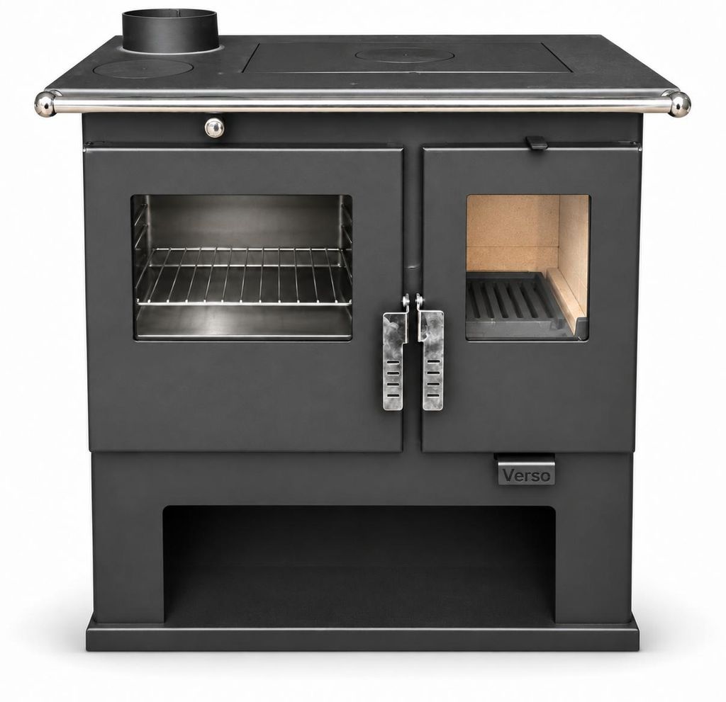 Houtfornuis met oven Verso CS 7,7 kW – stalen kookplaat, Productafbeelding 