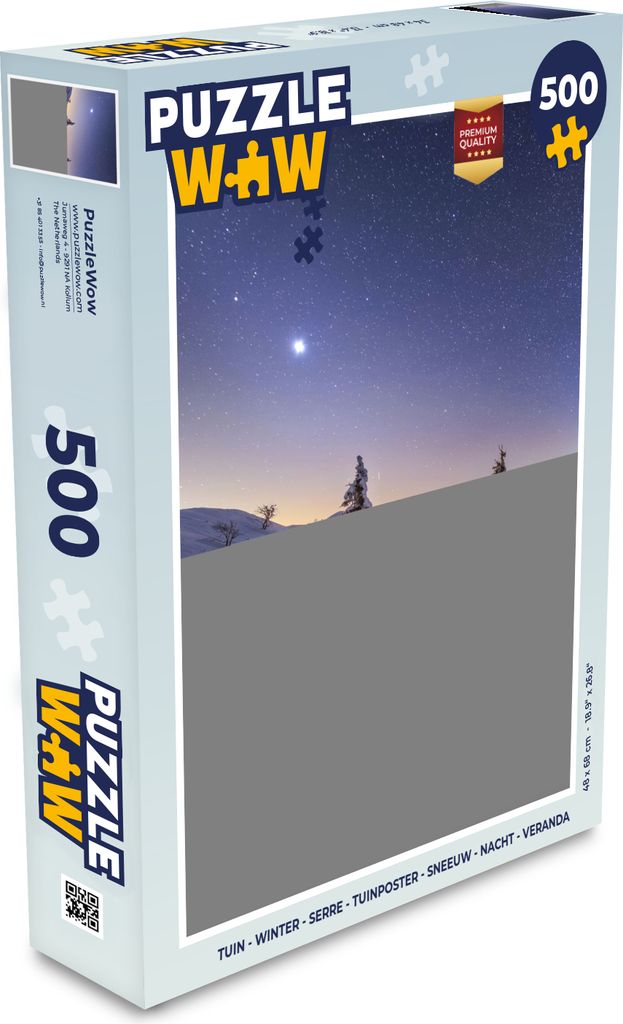 MuchoWow Puzzle 500 Teile Winter - Schnee - Nacht - Bäume - Denken - Spiel - Toy