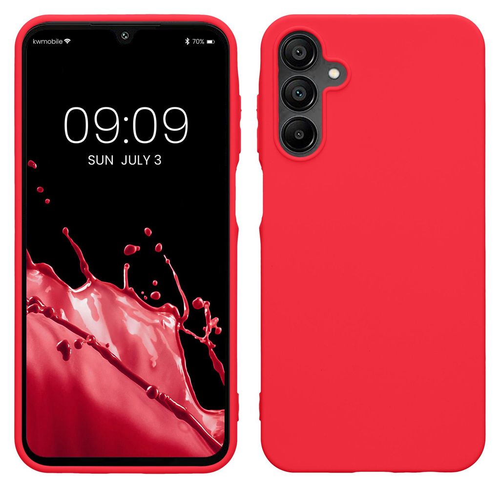 kwmobile Handyhülle für Samsung Galaxy A15 5G Hülle - TPU Case - Kabelloses Laden - Schutzhülle Cover in Neon Pink