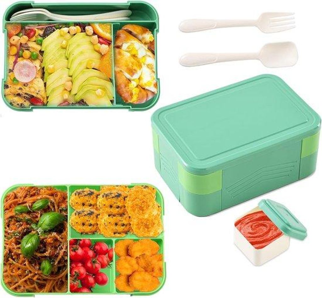 Luxus Lunchbox mit Fächern und Besteck für alle