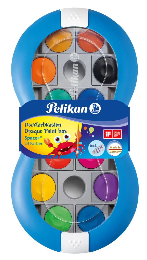 Pelikan Deckfarbkasten Space+ 735 SP/24 Bleu : Boîte de 24 Peintures