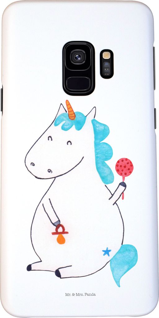 Mr. & Mrs. Panda Samsung Galaxy S9 Handyhülle Einhorn Baby - Weiß - Geschenk, Handycover, Mutter, Unicorn, Smartphone Hülle, Cover, Handy Schutz...