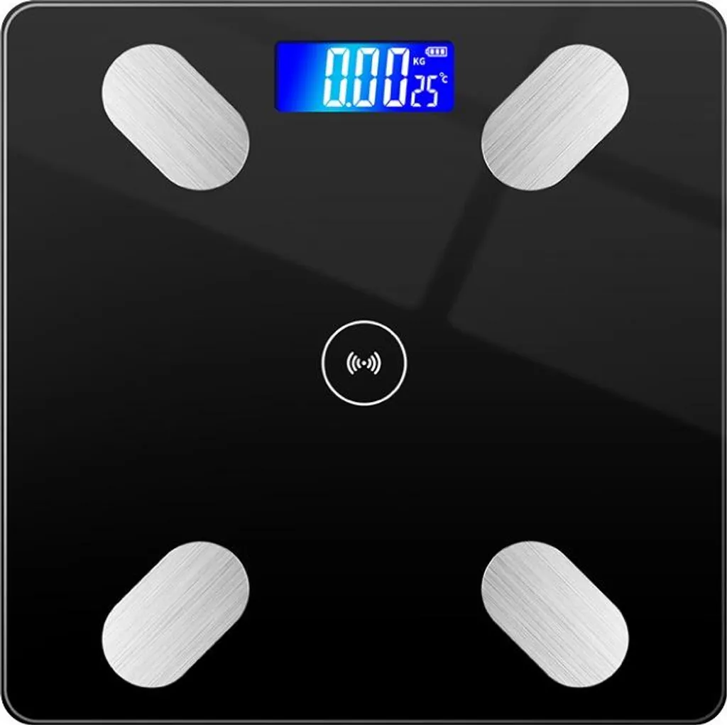 Suivi minceur et forme : balance INF noire analyse graisse et calories