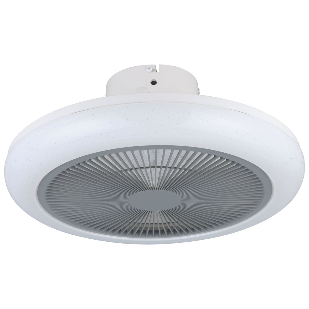 EGLO Deckenventilator mit LED Beleuchtung Kostrena, Ventilator Decke dimmbar mit Fernbedienung, Timer, 3 Geschwindigkeiten, AC Motor, CCT, Ø 45,5 cm