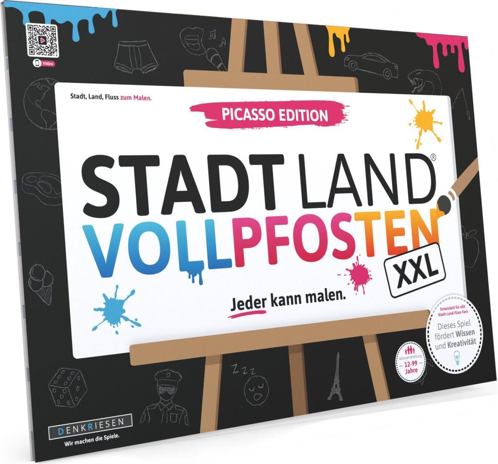 Stadt Land Vollpfosten Picasso Edition – "Jeder kann malen." | A3 Spielblock