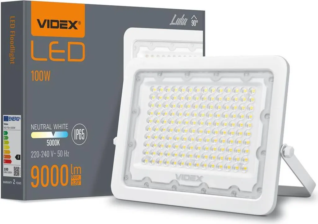 Projecteur Extérieur LED 100W Blanc Neutre IP65 Videx pour Jardin et Cour