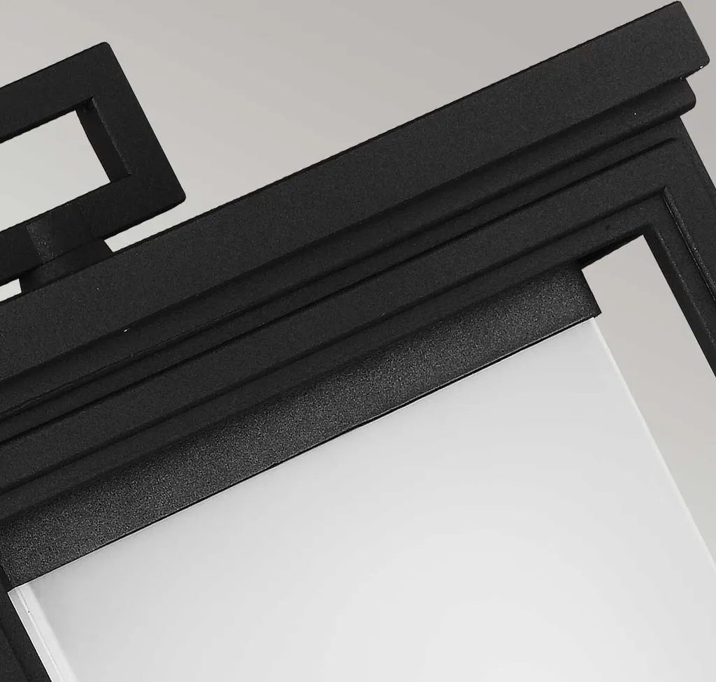 Applique d'extérieur Roscoe Feiss noire texturée culot E27 60W - 3