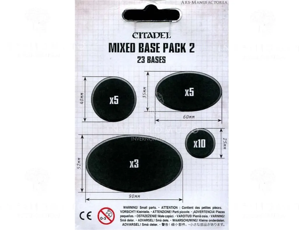 Socles Citadel Mixed Bases Pack 2 (66-20) pour figurines Warhammer