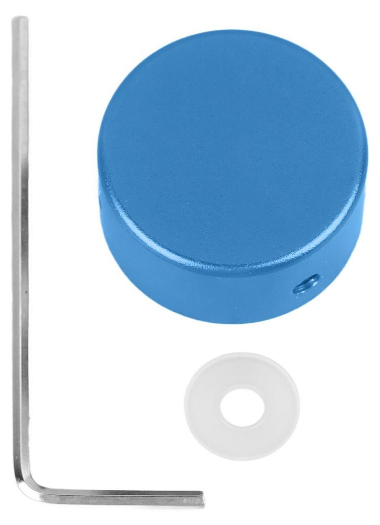 Fußschalterkappe aus Aluminium für E-Gitarren, Spike-Schutzkappe für Effektpedale, blau