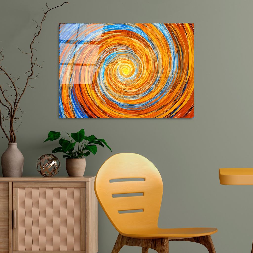 Wallity, UV-344 50 x 70, Dekorative Malerei aus gehärtetem Glas, 100 % gehärtetes Glas, Mehrfarbig, 50 x 70 cm