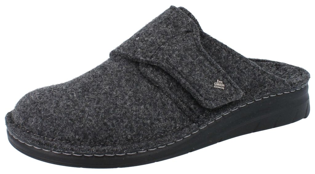 FINN COMFORT Zams Herren Hausschuhe Clog grau Filz - Größe: Produktbild 