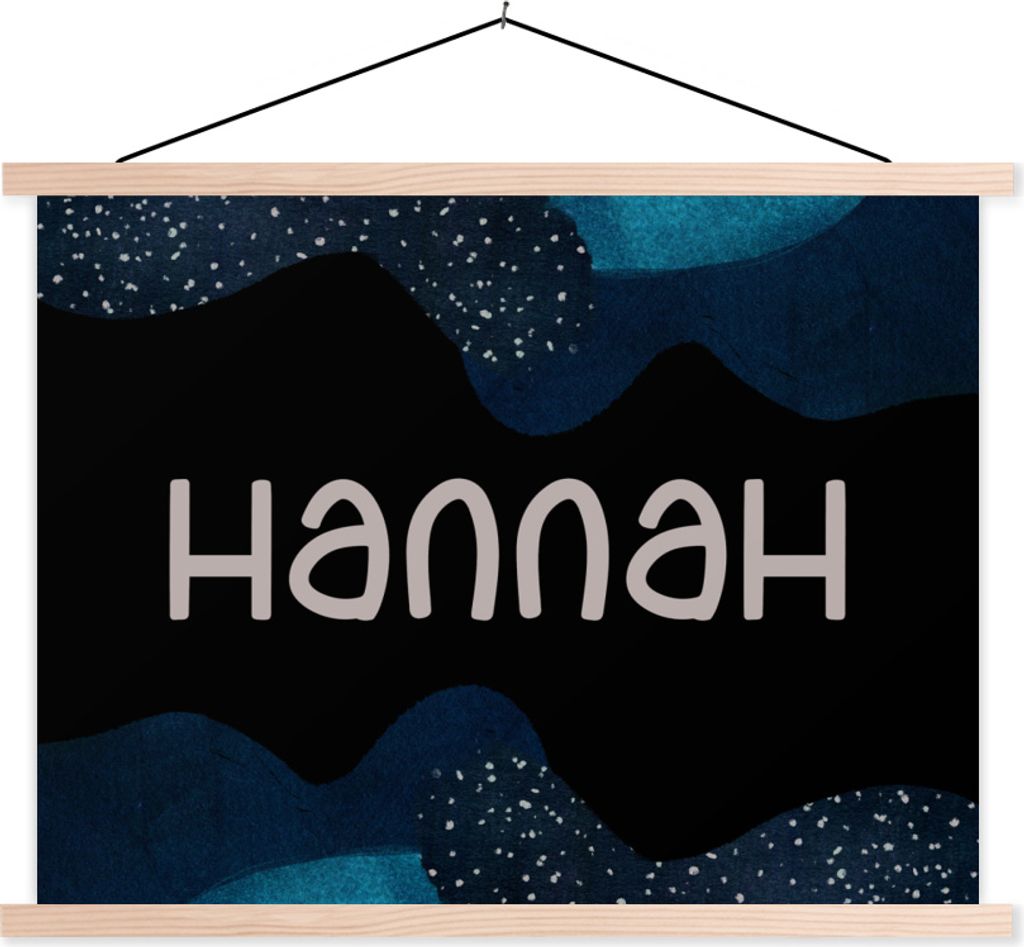 MuchoWow Textilposter Hannah - Pastell - Mädchen 120x90 cm mit holzfarbenen Rahmen - Magnetisch