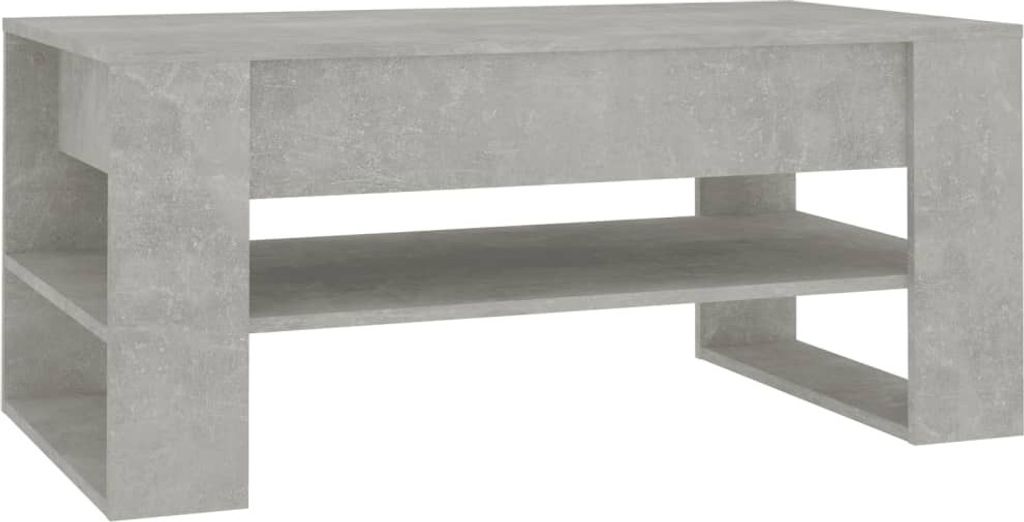 Tavolino in cemento grigio 102x55x45 cm materiale a base di Immagine del prodotto 