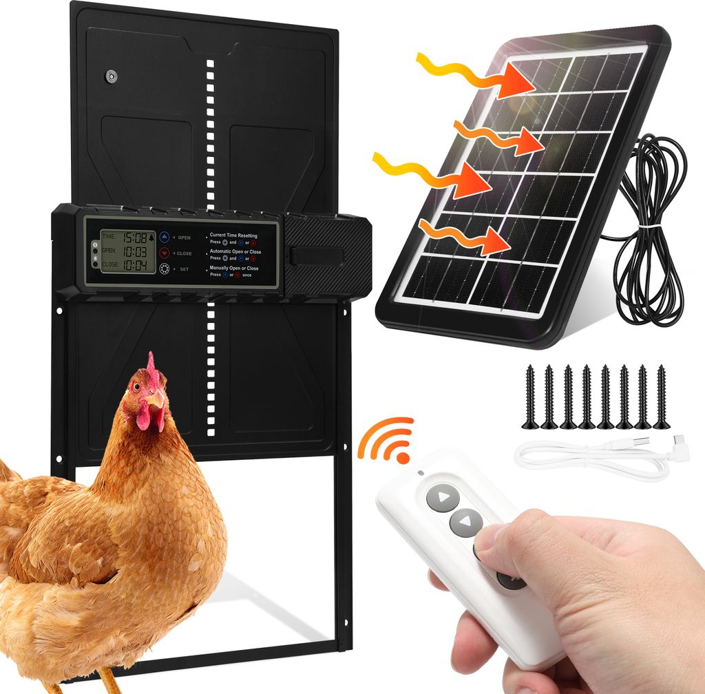 TolleTour Automatické dvierka pre kurčatá, solárne Obrázok produktu 
