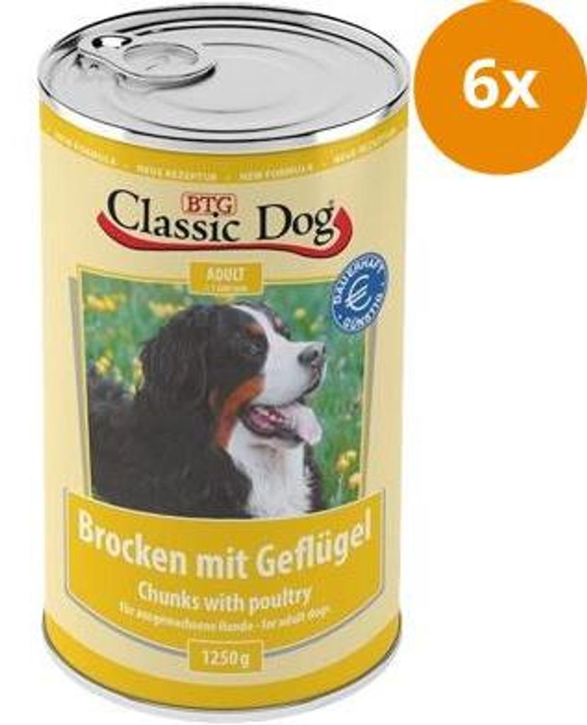 BTG Classic Dog Dose Brocken mit Geflügel 1250 g Produktbild 