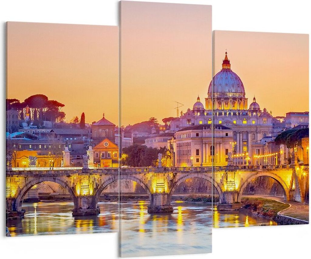 Bild auf Leinwand - Leinwandbild - Rom Italien Basilika Geschichte - 130x100cm - Wand Bild - Wanddeko - Leinwanddruck - Bilder - Kunstdruck - Leinw...