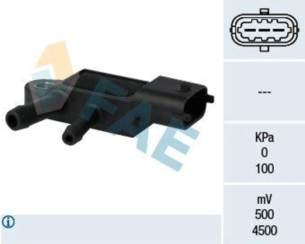 Capteur de pression FAE 16105 OE 1837949 pour Renault Megane et Clio