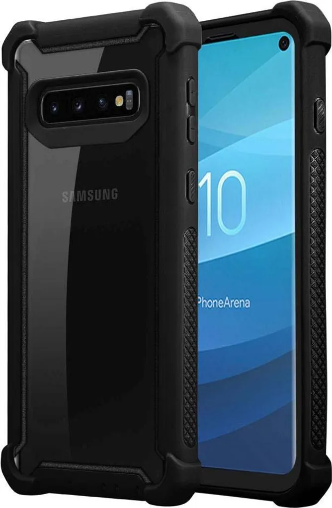 Custodia Cadorabo per Samsung S10: Protezione Bordo TPU e Vetro Acrilico