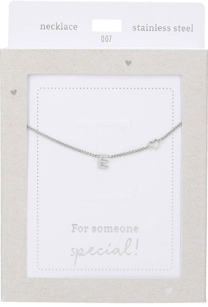 Depesche Kette Heart of Gold silberfarben mit Buchstabe E Damen