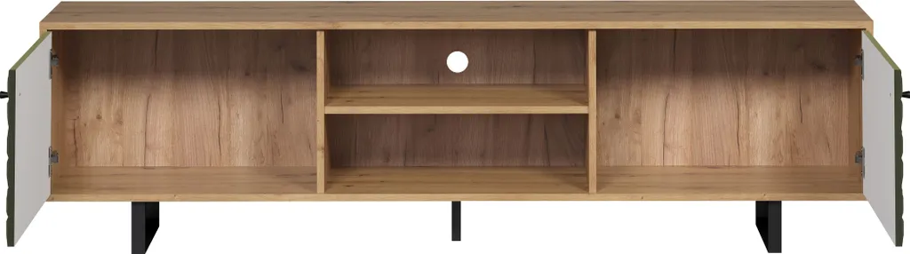 Table basse SENTRA - Table de salon design industriel en bois et métal - 2