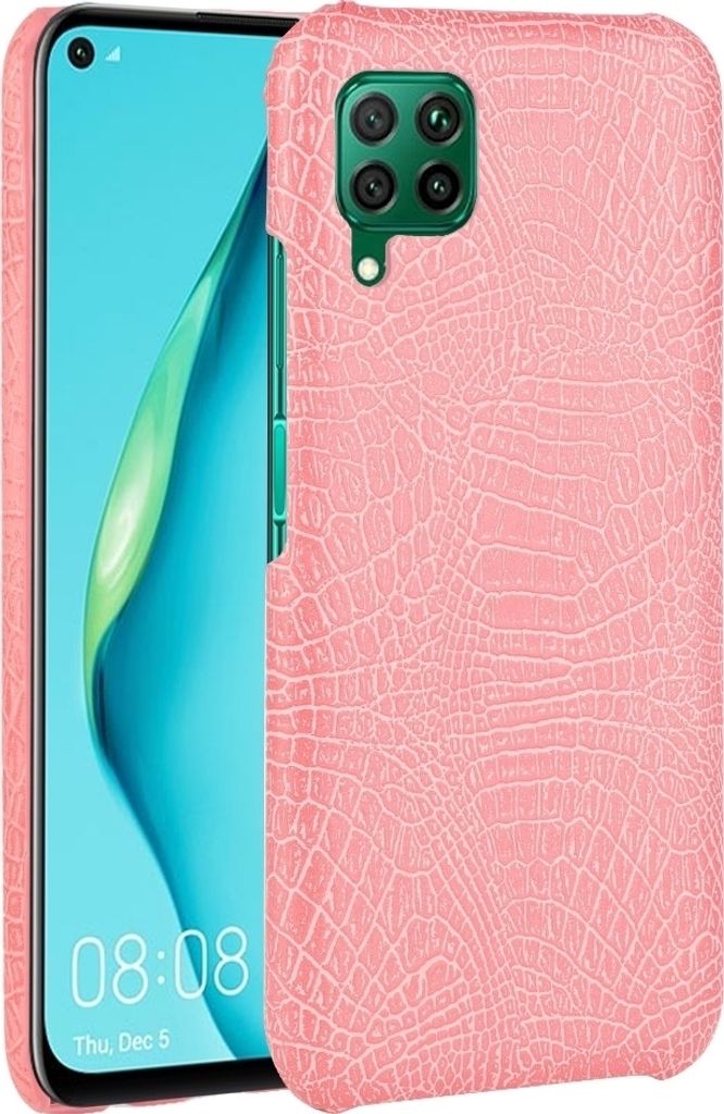Mobigear Croco Huawei P40 Lite Hülle Hardcase Backcover - Pink