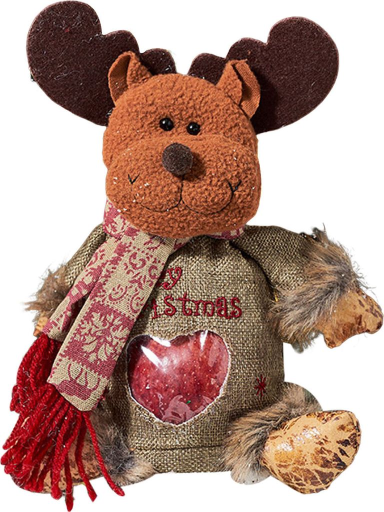 Weihnachtsgeschenktüten mit Reißverschluss, große Süßigkeitenpackung für Party, Weihnachtsmann, Schneemann, Elch, Puppe, Snackhalter, Geschen...