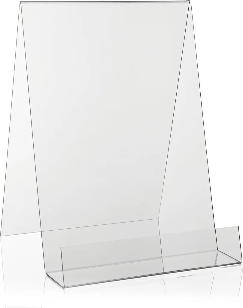 Porte-revues incliné incolore format A4 vertical pour comptoir et magasin
