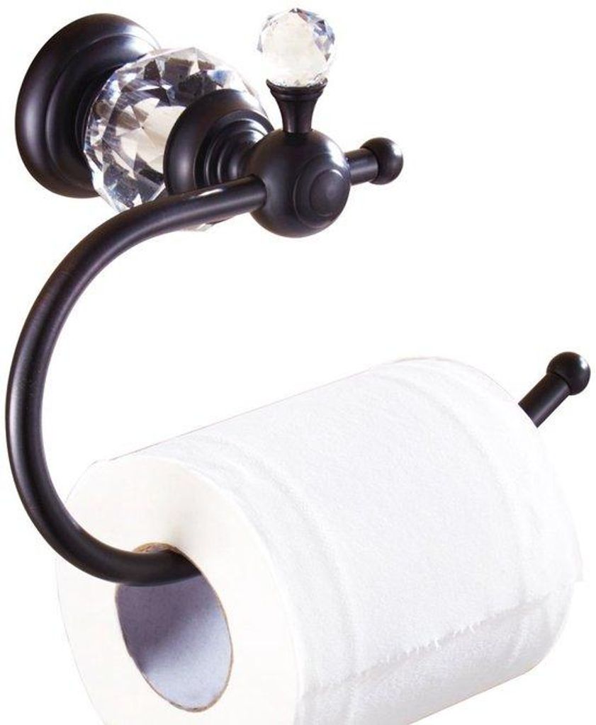 Messing Toiletrolhouder Wandmontage Oliegewreven Brons Zwart