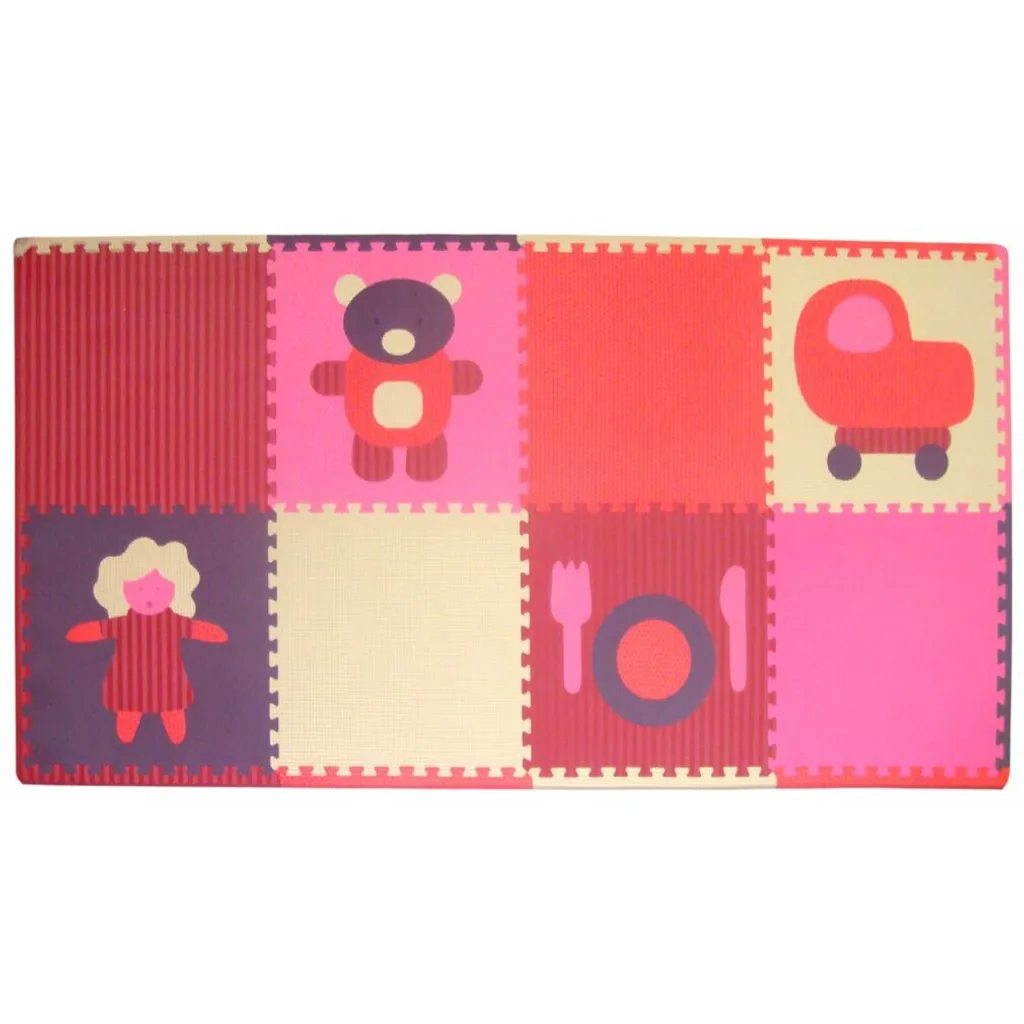 Tapis de Sol Puzzle en Mousse pour Chambre Fille BABY GREAT 60x60cm