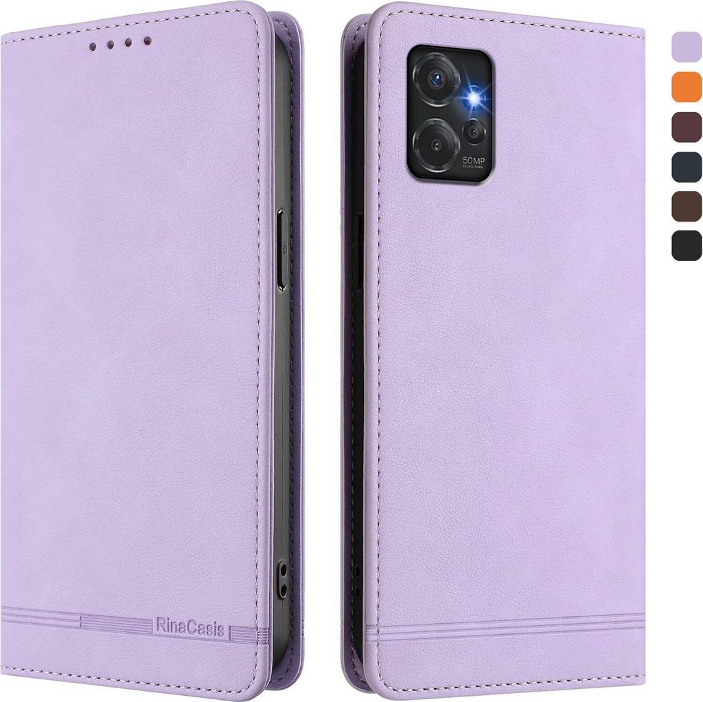 Hülle für Motorola Moto G Power 5G 2023, Retro Kunstleder Ständer Klapphülle mit Kartenfächer und Magnetische Violett