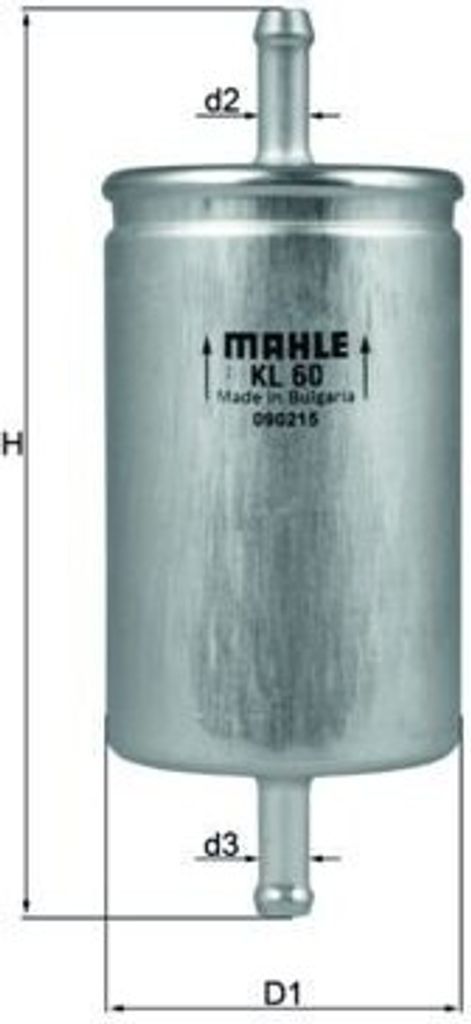 Kraftstofffilter MAHLE KL 60 für VW Golf V Schrägheck (1K1) Leitungsfilter