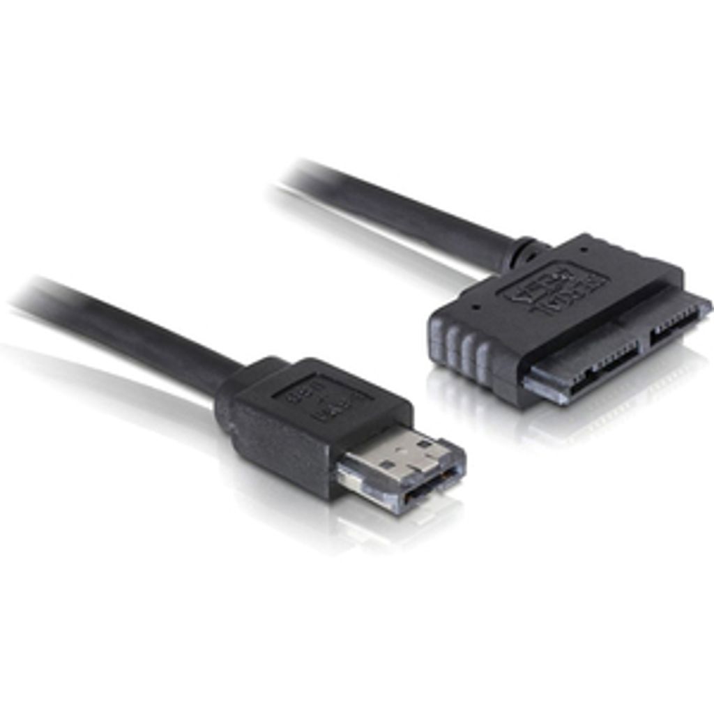 DeLOCK Cable eSATAp / Micro SATA, 1m, 1 m, eSATAp, Schwarz, 4,57 cm (1.8")