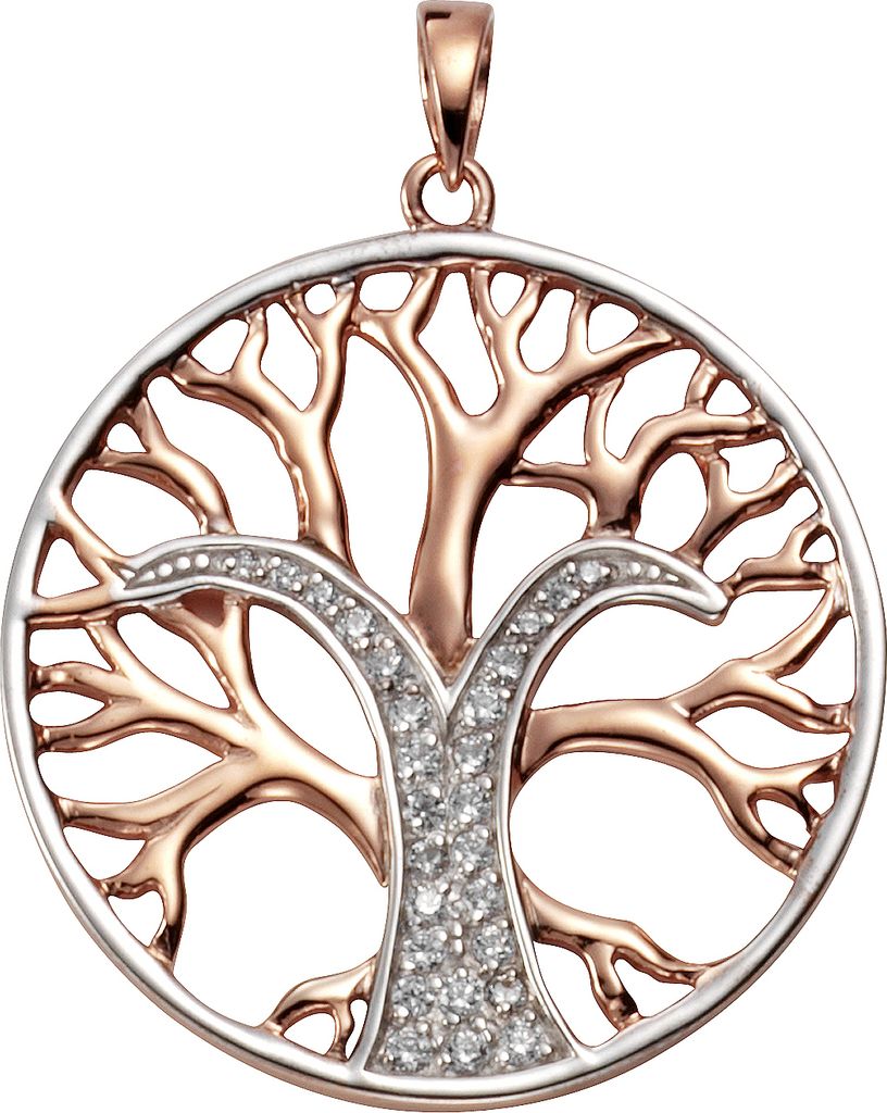F Anhänger 925/- Sterling Silber 3,55cm mehrfarbig Zirkonia weiß 274240065