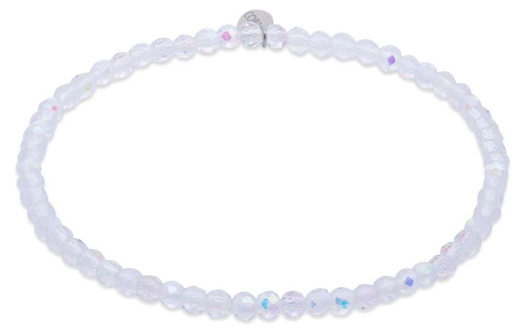 CO88 Collection - 8CB-91322 - kralenarmband vrouwen met witte kristalstenen - 3 mm