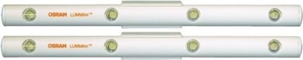 2x Osram LED LUMIstixx matt batteriebetrieben mit Halterungen incl. Batterien