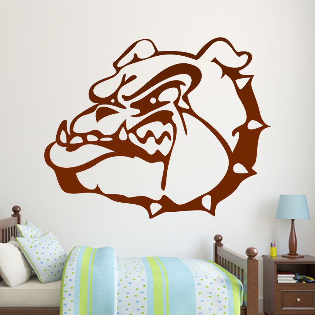 hauptsachebeklebt KIWISTAR Bulldogge - Wachhund Stachel Zähne Wandtattoo in 6 Größen - Wandaufkleber Wall Sticker - Dekoration, Küche, Wohnzimm...