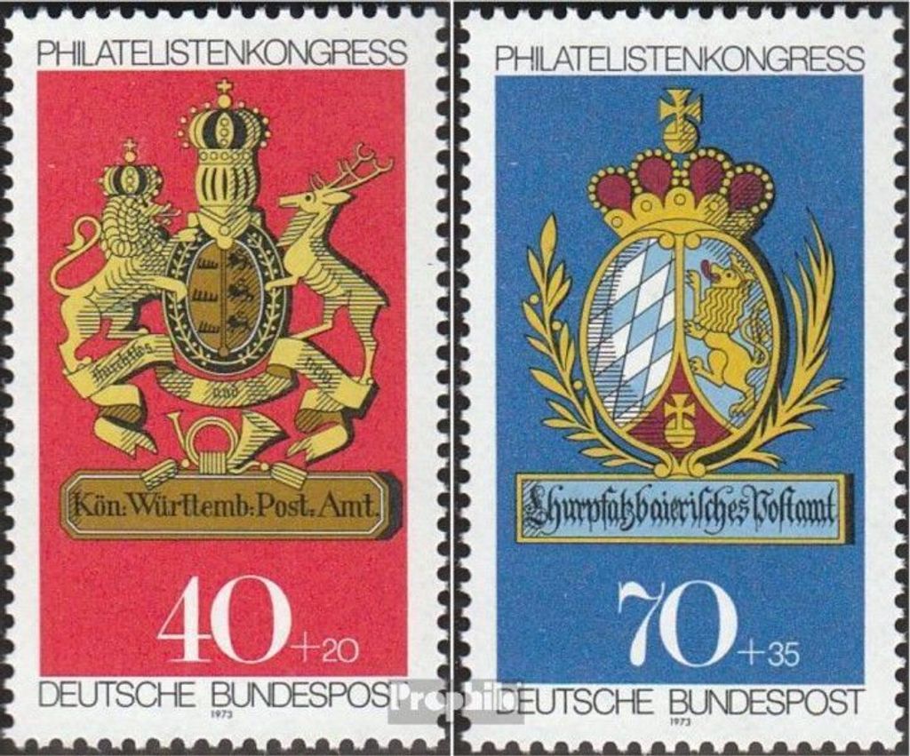 Briefmarken BRD (BR.Deutschland) 1973 Mi 766-767 (kompl.Ausgabe) gestempelt IBRA München / Bl.9