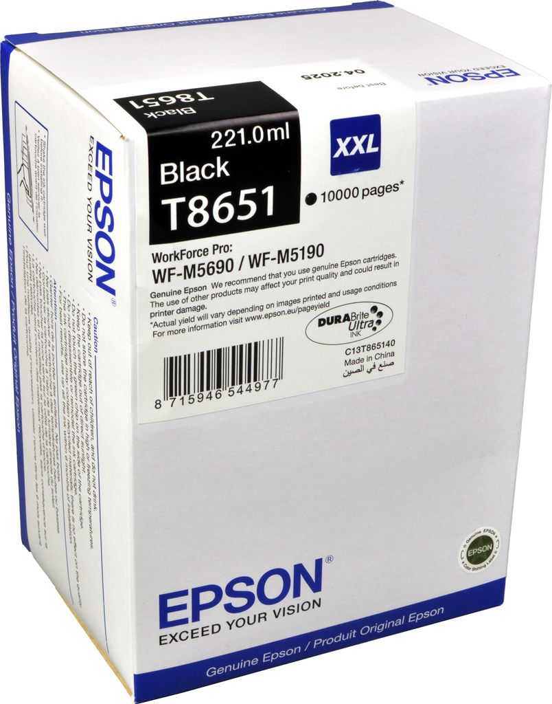 Epson Tintenpatrone Black 10K, Hohe (XL-) Ausbeute, Produktbild 
