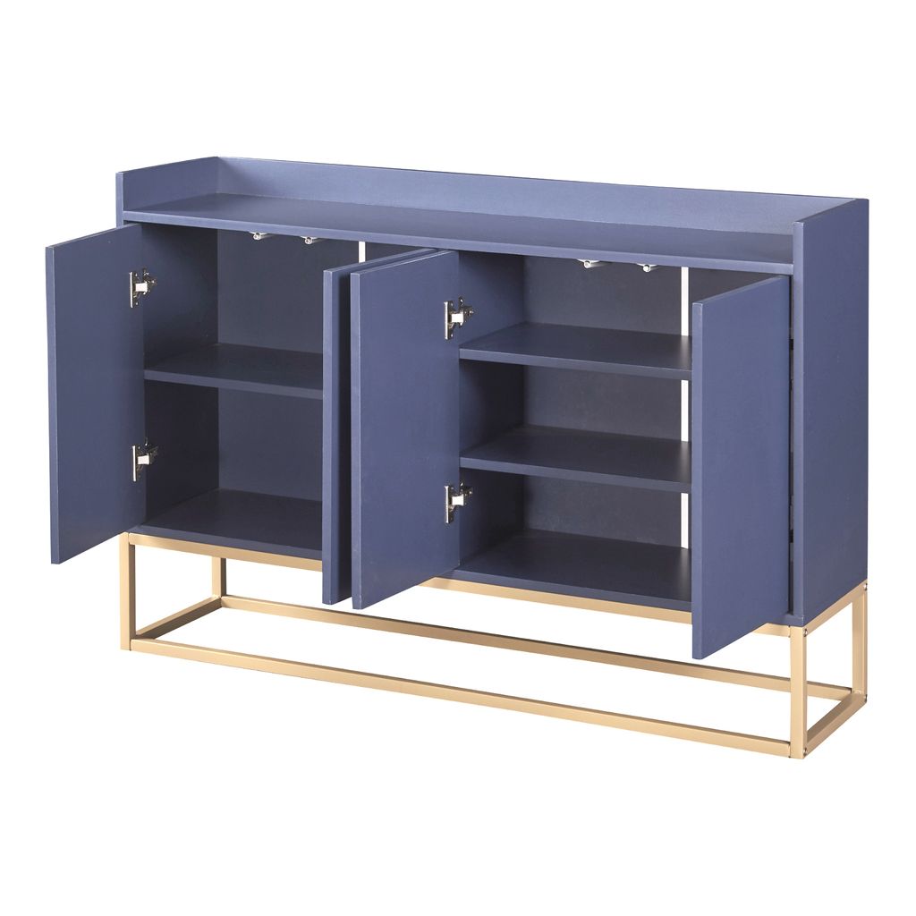 Credenza ProximaX blu senza maniglie con due ripiani Immagine del prodotto 