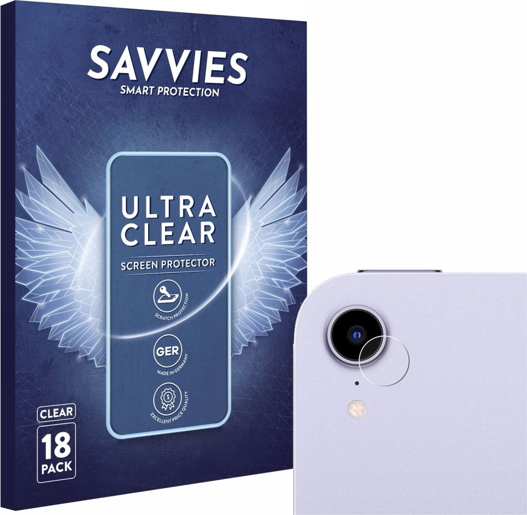 18x Für Apple iPad Mini 7 2024 (NUR Kamera) Schutzfolie Savvies Displayschutz Display Schutz Folie Klar Transparent