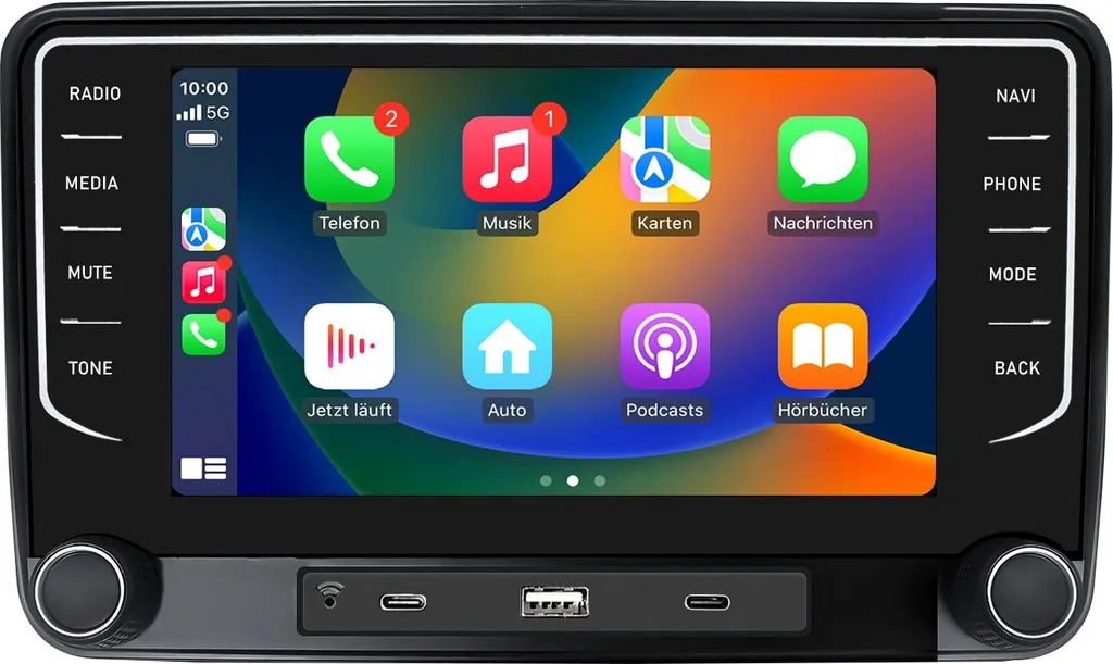 Autoradio Android da 7 pollici con 64 GB per VW Golf 5 6 Passat B6 B7 con CarPlay, navigazione Android Auto e Bluetooth