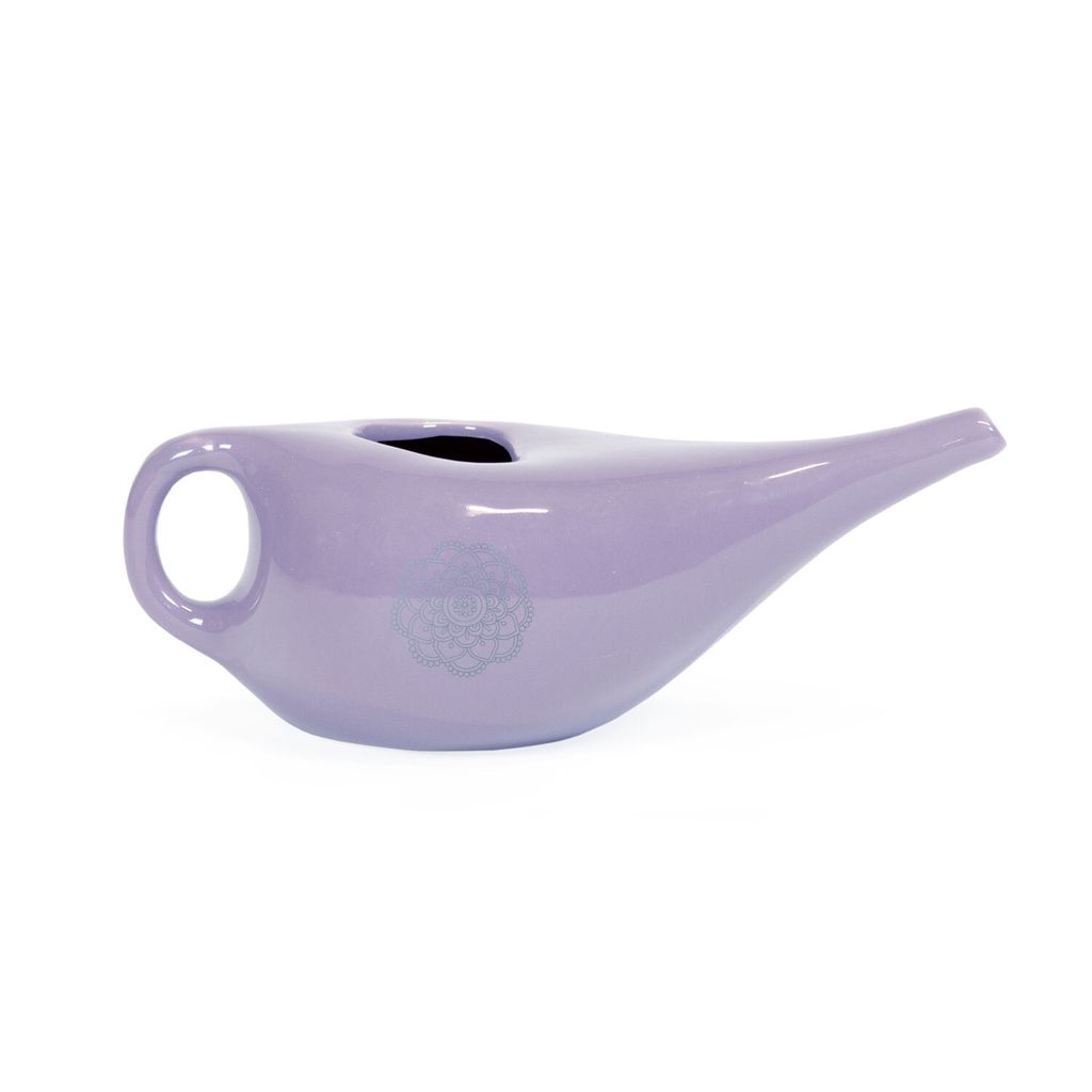 Bodhi Nasenspülkännchen Keramik 250 ml flieder mit Mandala Produktbild 