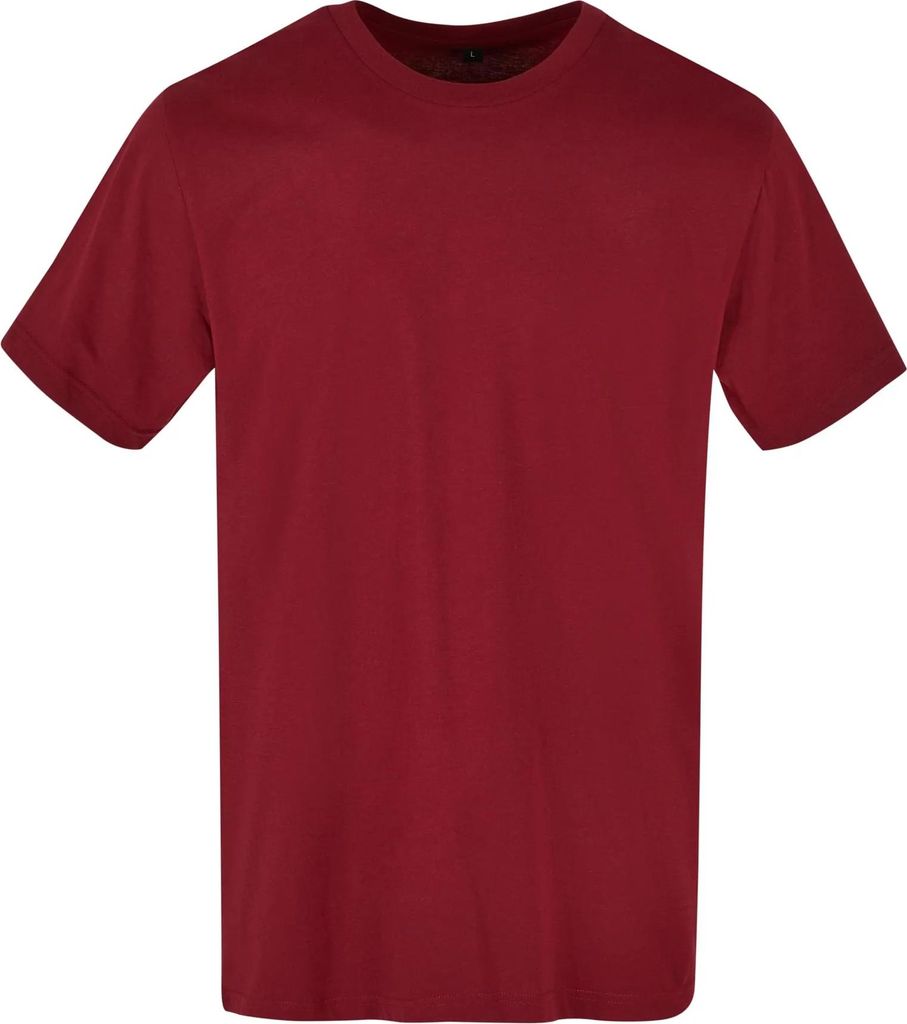 Build Your Brand Basic BB010 | Basic Round Neck T-Shirt XS bis 5XL - Farbe: Cherry - Größe: S