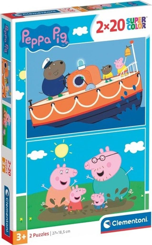 Clementoni Supercolor - Prasiatko Peppa, puzzle ( 2x 20 Obrázok produktu 