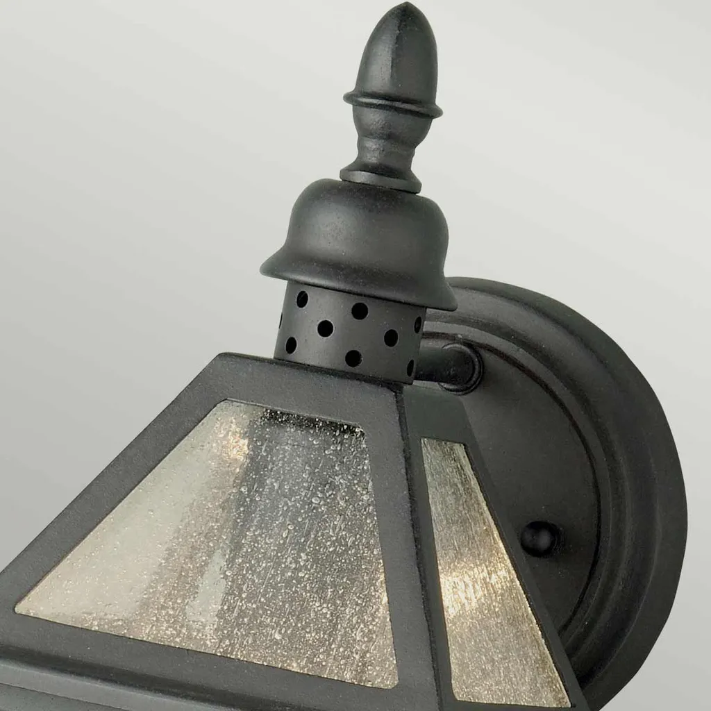 Applique Extérieure E27 60W Verre Noir Polruan Design Robuste IP44