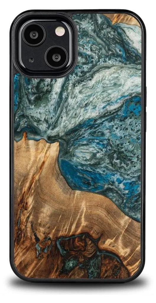 Cover Legno iPhone 13 Bewood Unique Planets Earth | Fatto a Mano