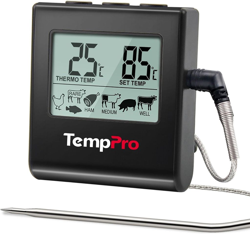 ThermoPro TP16B Digitales Grillthermometer mit Timer und Produktbild 