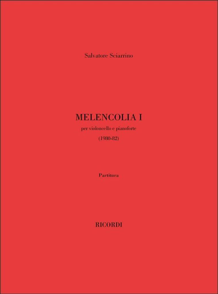 Melencolia no.1 for cello and piano